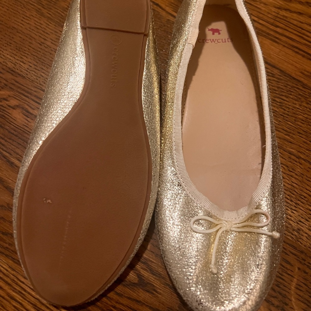 Crewcuts Metallic Silver Flats